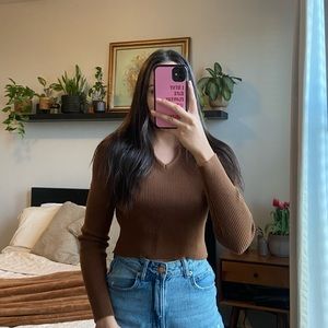dark brown sweater